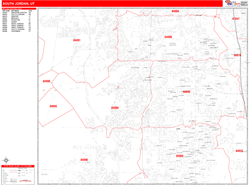 South Jordan Zip Code Wall Map