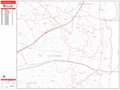 Alexandria Zip Code Wall Map