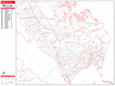 Hampton Zip Code Wall Map