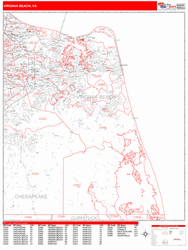 Virginia Beach Wall Map