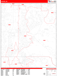 Auburn Zip Code Wall Map