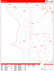 Burien Zip Code Wall Map