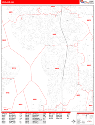 Kirkland Zip Code Wall Map