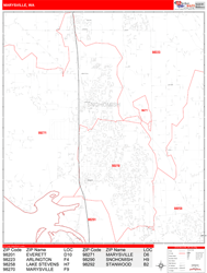 Marysville Zip Code Wall Map