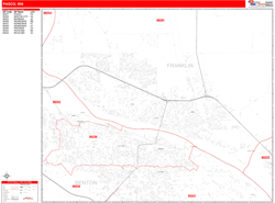 Pasco Zip Code Wall Map