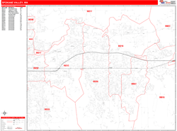 Spokane Valley Wall Map