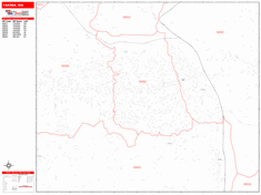 Yakima Zip Code Wall Map