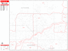 Appleton Zip Code Wall Map