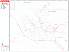 Eau Claire Wall Map