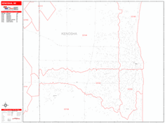 Kenosha Zip Code Wall Map