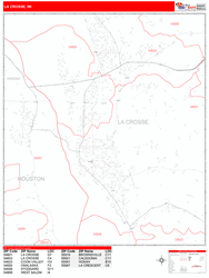 La Crosse Zip Code Wall Map