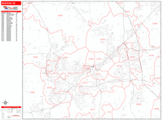 Madison Zip Code Wall Map