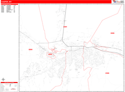 Casper Zip Code Wall Map
