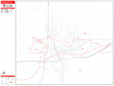 Cheyenne Wall Map