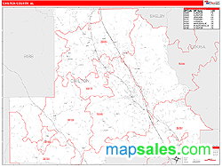 Chilton County, AL Zip Code Wall Map