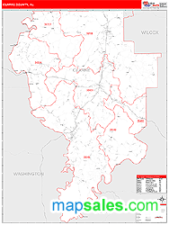 Clarke County, AL Zip Code Wall Map