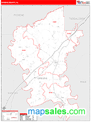 Greene County, AL Wall Map