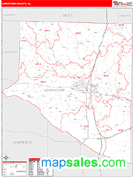 Limestone County, AL Zip Code Wall Map