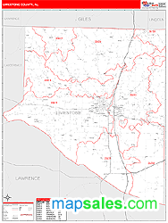 Limestone County, AL Wall Map