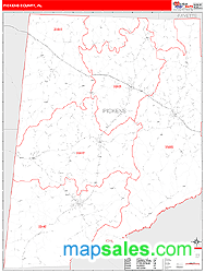 Pickens County, AL Wall Map