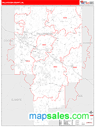 Tallapoosa County, AL Zip Code Wall Map