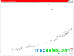 Aleutians West County, AK Zip Code Wall Map