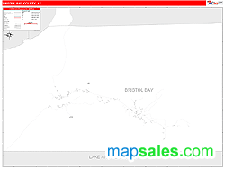 Bristol Bay County, AK Zip Code Wall Map