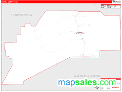 Denali County, AK Zip Code Wall Map