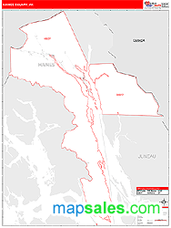 Haines County, AK Zip Code Wall Map