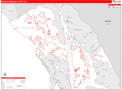 Hoonah-Angoon County, AK Wall Map