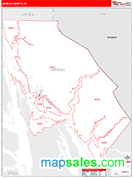 Juneau County, AK Wall Map