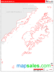 Kodiak Island County, AK Zip Code Wall Map