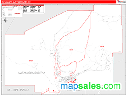 Matanuska-Susitna County, AK Zip Code Wall Map