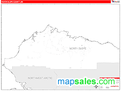 North Slope County, AK Zip Code Wall Map
