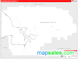 Northwest Arctic County, AK Zip Code Wall Map