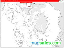 Prince of Wales-Hyder County, AK Zip Code Wall Map