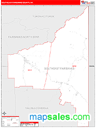 Southeast Fairbanks County, AK Zip Code Wall Map