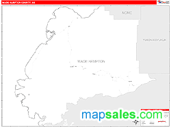 Wade Hampton County, AK Zip Code Wall Map