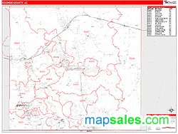 Cochise County, AZ Zip Code Wall Map