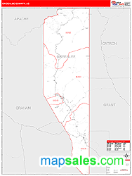 Greenlee County, AZ Wall Map