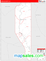 Greenlee County, AZ Zip Code Wall Map