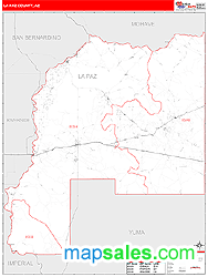 La Paz County, AZ Zip Code Wall Map