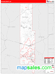 Navajo County, AZ Wall Map