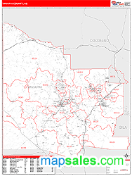 Yavapai County, AZ Wall Map
