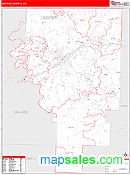 Baxter County, AR Wall Map