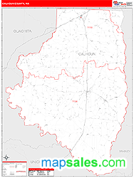 Calhoun County, AR Zip Code Wall Map