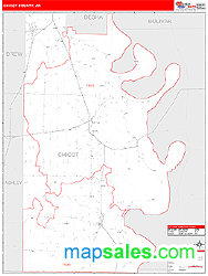 Chicot County, AR Wall Map