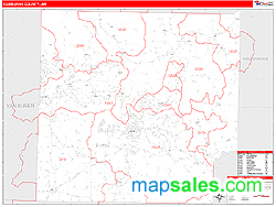 Cleburne County, AR Zip Code Wall Map