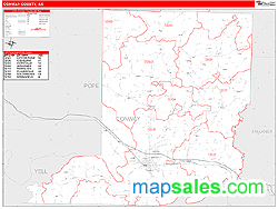 Conway County, AR Wall Map