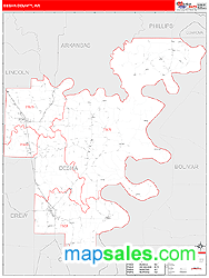 Desha County, AR Zip Code Wall Map